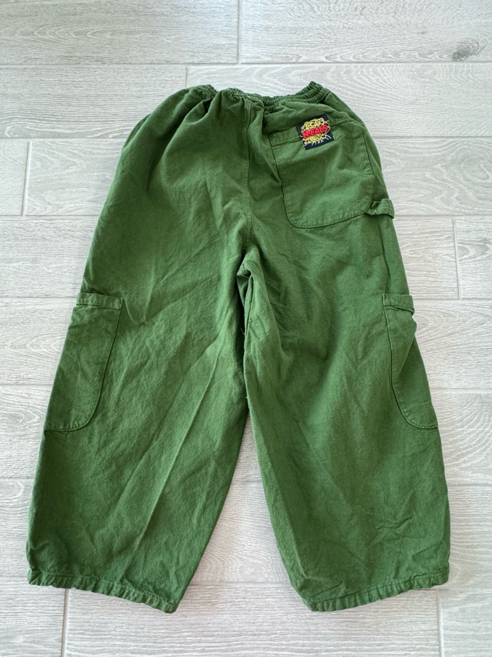 MEALS Unisex Oversized Chef Pants in Kale Green Size XS VGUC - Picture 6 of 8